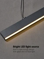 Modern light creative bar counter strip designer lamps LED Pendant Light for Dining Table Kitchen Chandelier Memory Function - Image 5