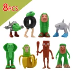6-8Pcs Italian Brainrot Tung Sahur Figure Toy Tralalero Tralala Figures Bombardino Crocodilo Shimpanzini Bananini Doll Gift