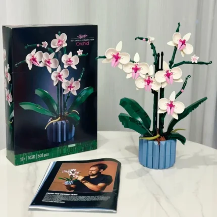 10311 Romantic Orchid Bouquet Building Blocks Home Desk Plant Decoration Assemble Toys Sending Girlfriend Valentine's Day Gifts