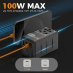 TESSAN 100W GaN Universal Travel Adapter with USB &Type C Fast Charging International Plug Adapter EU/UK/USA/AUS Plug for Travel - Image 3