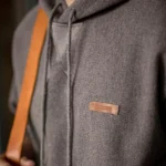 Maden Vintage Gray Hooded Sweatshirt Heavyweight Thick Pullover with Pocket for Men's Autumn and Winter Casual Versatile Tops - Image 5