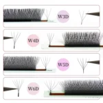 5D W Eyelash CIlios 5D Individual Cluter Lash BUnches 3W 4W 6W Russia Premade Volume Eyelashes 8D Ready made Lash fans Drop Ship - Image 5