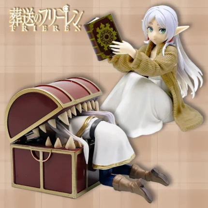 Frieren Beyond Journey's End Frieren Treasure Box Sitting Posture Figures Collection Figures Model Toys Monster Anime Figure Toy