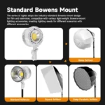 YSKE 200W Bi-Color LED Video Light Professional Live Streaming Lighting Kit CRI 97+ 2700-6500K with Portable Bag for Vloggers - Image 5