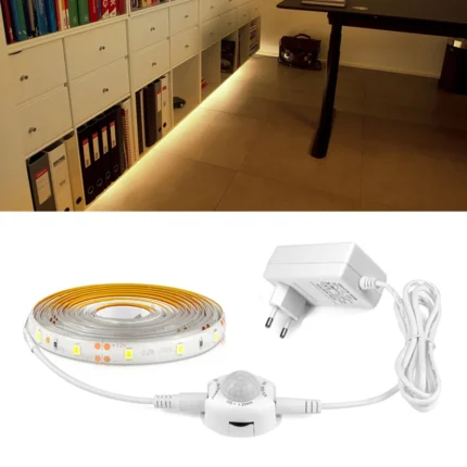LED Light Closet 1M-5M with PIR Motion Sensor Night Light 12V 2835 LED Strip for Kitchen Bedroom Bathroom Stair Smart Lamp