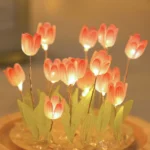 10/20Pcs Tulip Night Light Battery Operated Tulip Flower Table Lamp DIY Simulation Tulip LED Nightlight Handmade Bedside Light - Image 2