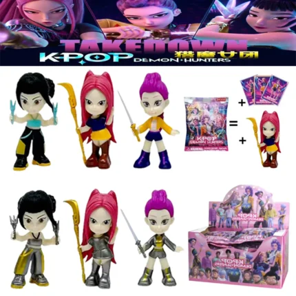 K Pop Demon Hunters Blind Box Cartoon Rumi Mira Zoey Doll Desktop Ornament Surprise Mystery Boxes Children Birthday Gifts Toys