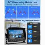 Digital Wireless 7" Monitor DVR Standby Mode 1080P Solar Panel Magnetic Base Rear View Reversing Camera Truck Caravan - Image 4