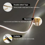 2.7mm Ultra Thin COB LED Strip 480LEDs/m High Density Flexible Super Slim FOB Light 3000K 4000K 6000K Linear Dimmable DC3.7V/5V - Image 3