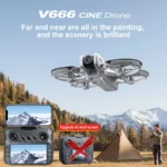 V666 Quadcopter Drone: 8K HD Camera, FPV, Brushless, Intelligent Obstacle Avoidance RC Toy - Image 3