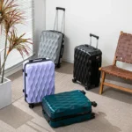 Wavy Line Luggage Rolling Suitcase 17-25 Inch Large Capacity Wheel Travel Bag Fashionable Travel Bag Wheel Suitcase Suitcase - Image 4