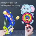 Children's catapult sticky ball bow target toy baby indoor suction cups parent-child interactive throwing shooting dart board gi - Image 4