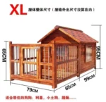 Dog House Outdoor Waterproof Solid Wood Dog Villa with Yard Outdoor Rainproof Type Four Seasons Universal Pet Kennel - Image 4