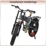 BUCKLOS 20*4.0 Fat Bike Air Fork Single/Double Shoulder 20inch Suspension Fork Disc Brake 9*135mm Snow Front Fork Bicycle Parts - Image 6