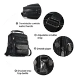 JOYIR Men Genuine Leather Crossbody Bags Messenger Bag for Male Trendy Shoulder Bags Casual Travel Sling Bag Handbags - Image 5