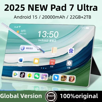 2025 New Original Global Edition Tablet Android 14 Pad 7Ultra 22GB+2TB Snapdragon 8 Gen3 Tablet 5G Dual Sim Card Hd Full Screen