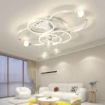 Modern Luxury Crystal LED Ceiling Light Simple and Suitable for Living Dining Room Bedroom Lights Home Decor Light Fixture - Image 6
