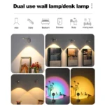 Spotlights USB Rechargeable Intelligent Human Sensing Wireless Wall Light Dimmable Led Spotlight for Lighting Paintings Pictures - Image 4