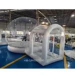 Hot sale balloon inflatable bubble house with trampoline and transparent dome PVC material with blower - Image 3