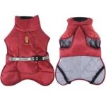 Medium and large dog autumn and winter reflective clothing windproof and thick cold proof safe and thick clothing for night time