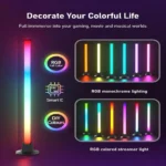 WIFI RGB Desktop Atmosphere Night Light LED Music Rhythm Sensing Festival Decoration Lamp Gaming Bedroom Background Wall Lights - Image 4