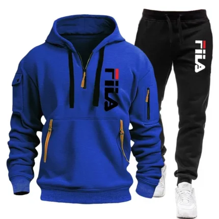 Autumn and winter men's sportswear sets, trendy brand clothing sweatshirt sets, and casual design oversized long-sleeved sweatsh