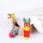 2PCS/SET Baby Rattle Toys Cute Stuffed Animals Wrist Rattle Foot Finder Socks 0~12 Months For Infant Boy Girl Newborn Gift - Image 3