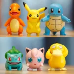 Pokemon Anime Figures Pikachu Toys Model Charmander Psyduck Squirtle Jigglypuff Bulbasaur 6pcs Kawaii Collect Dolls Kids Gift