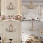 European floral design Chandelier Modern rose decorative chandelier lighting Nordic living room ceramic flower chandelier - Image 2