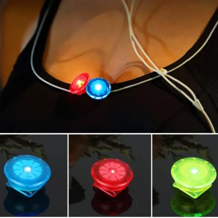 Bright LED Mini Round Shoes Clip Light Night Running Cycling Sport Warning Lamp Clip Light