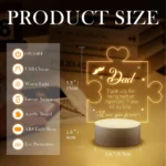 To My Dad NEW Led Night Light For Home Room Decoration Nightlight Decor Children Hoom Gift 3D Lamp - Image 4