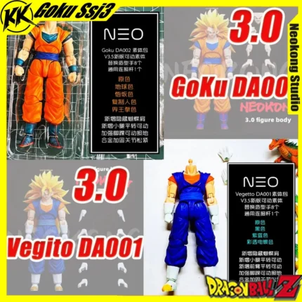 IN STOCK 3.0 Neokong Studio Goku Ssj3 Figure Da001 Da002 Body Dragon Ball Shf Vegito Super Saiyan 3 Vegeto Action MODEL Gift TOY