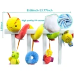 9 styles to choose from Baby Stroller Hanging Bell Plush Baby Colourful Label Bed Bell Toy Cartoon Multifunction - Image 2