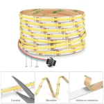 12W/M CCT COB LED Strips 3000K 4000K 6000K All in One LED Light Tape With Dimmer Switch for Mirror / Glass Bathroom Lighting - Image 2