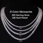BXINY GRA Certified 3/4/5mm Moissanite Tennis Necklace S925 Silver Sparkling Lab Diamond for Women Men Hiphop Party Gift Jewelry - Image 5