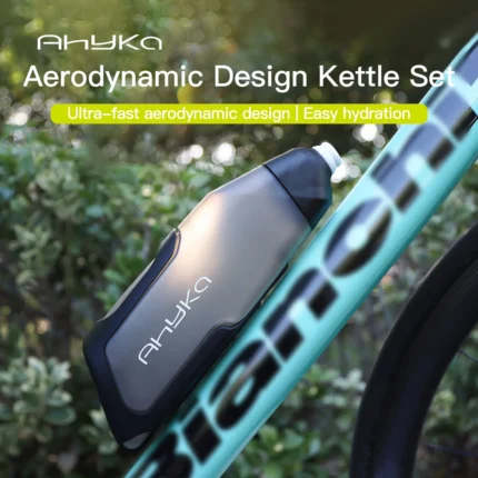 AhyKa Bicycle 600ml Aerodynamic Water Bottle Bracket Set Bike Water Bottle MTB Road Bike Frame Down Tube Riding Water Kettle