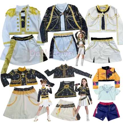 Kids Rumi Mira Zoey Cosplay Girl Costume K KDPop KPDH Pop Huntrix Golden Costume Child Halloween Party Clolthes Outfit
