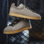 Maden Men's Vintage Cow Suede Sneakers Distressed Gray Navajo Shoes Chunky Platform Sole Breathable Lace-Up Casual Board Shoes