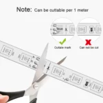 1m-50m RGB LED Strip Light 220V 5050 Waterproof IP67 Flexible Tape Control with 1500W EU Power Plug for Home Lighting Decor - Image 4