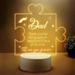 To My Dad NEW Led Night Light For Home Room Decoration Nightlight Decor Children Hoom Gift 3D Lamp