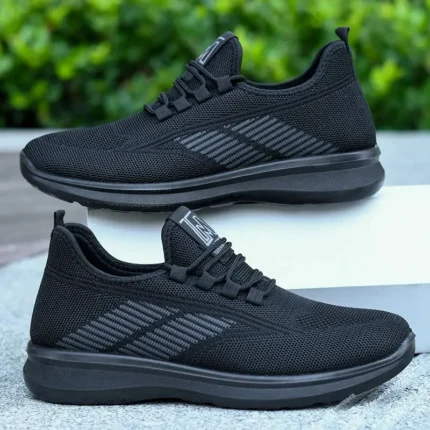 New men's shoes, sports flat shoes, casual shoes, 2025 new fashionable breathable walking shoes, lightweight and comfortable men