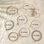 Kirykle 9 Piece Set Luxurious Bracelets for Women Crystal Shiny Adjustable Opening Chain Bracelets Punk Bangle Fashion Jewelry - Image 6