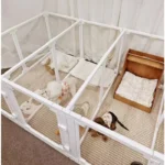 DIY Dog Playpen Puppy Cat Rabbit Ferret Transparent Pet Pen Easy Assemble Whelp Crate Kennel Cage Enclosure with Wheels - Image 3