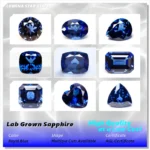 Lab Grown Sapphire Royal Blue Color Multiple Cuts Available Gems For Jewelry Setting&Custom Design Selectable Certificate