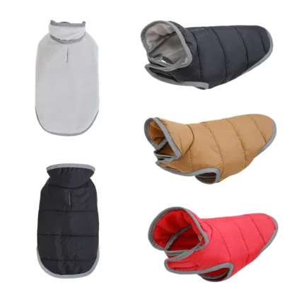 Reflective Pet Clothing Winter Reversible Fleece Dog Apparel For Small Medium Dogs Cats Waterproof Puppy Jacket Coat Chihuahua