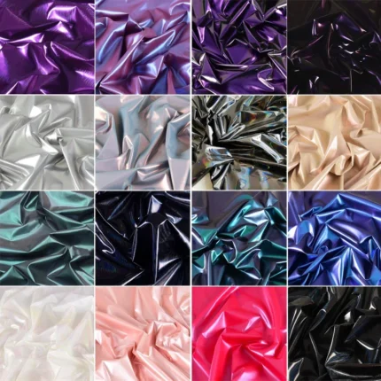 Shiny Mirror Glossy Soft Vinyl Patent PVC Fabric Material for Dress Upholstery 150CM Wide Sold By Meter