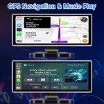 11.26 inch Car DVR 4K Dash Cam Dual Lens Wireless Carplay & Android Auto Video Recorder Monitor GPS Navigation 5G Wifi FM AUX - Image 3