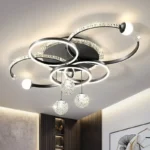 Modern Luxury Crystal LED Ceiling Light Simple and Suitable for Living Dining Room Bedroom Lights Home Decor Light Fixture - Image 3