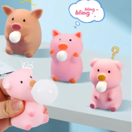 Creative Cute Pig Spit Bubble Squishy Toys Piggy Squeeze Toy Cute Pigman Stress Relief Toys for Kids Gift Funny Vent Squeeze Toy