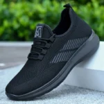 New men's shoes, sports flat shoes, casual shoes, 2025 new fashionable breathable walking shoes, lightweight and comfortable men - Image 4